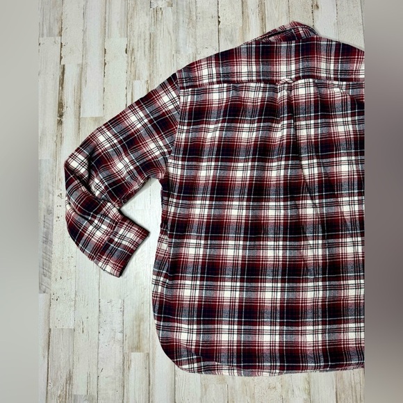 Jachs Flannel Shirt Mens XL Plaid Heavy Long Sleeve Button Up Classic Red - Picture 13 of 13